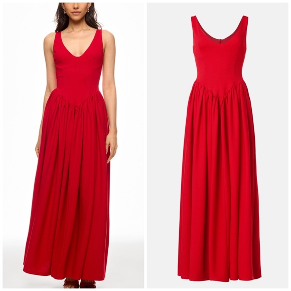 Delfi Collective ISODORA Red Maxi Dress Gown Bustier Corset - Size XS - Isadora - Picture 1 of 14